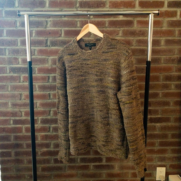 [RAG & BONE] Brock Marled-bouclé Wool-blend Sweater In Brown Multi - Picture 5 of 7